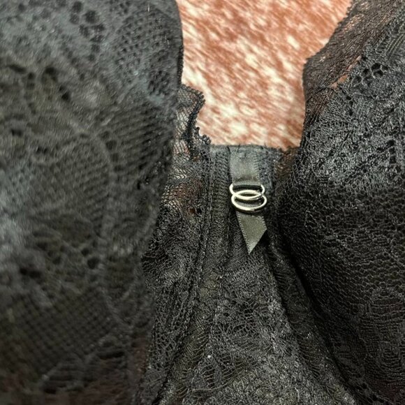 Elomi Brianna Lace Padded Half Cup Underwire Bra Black 40H - Picture 9 of 10